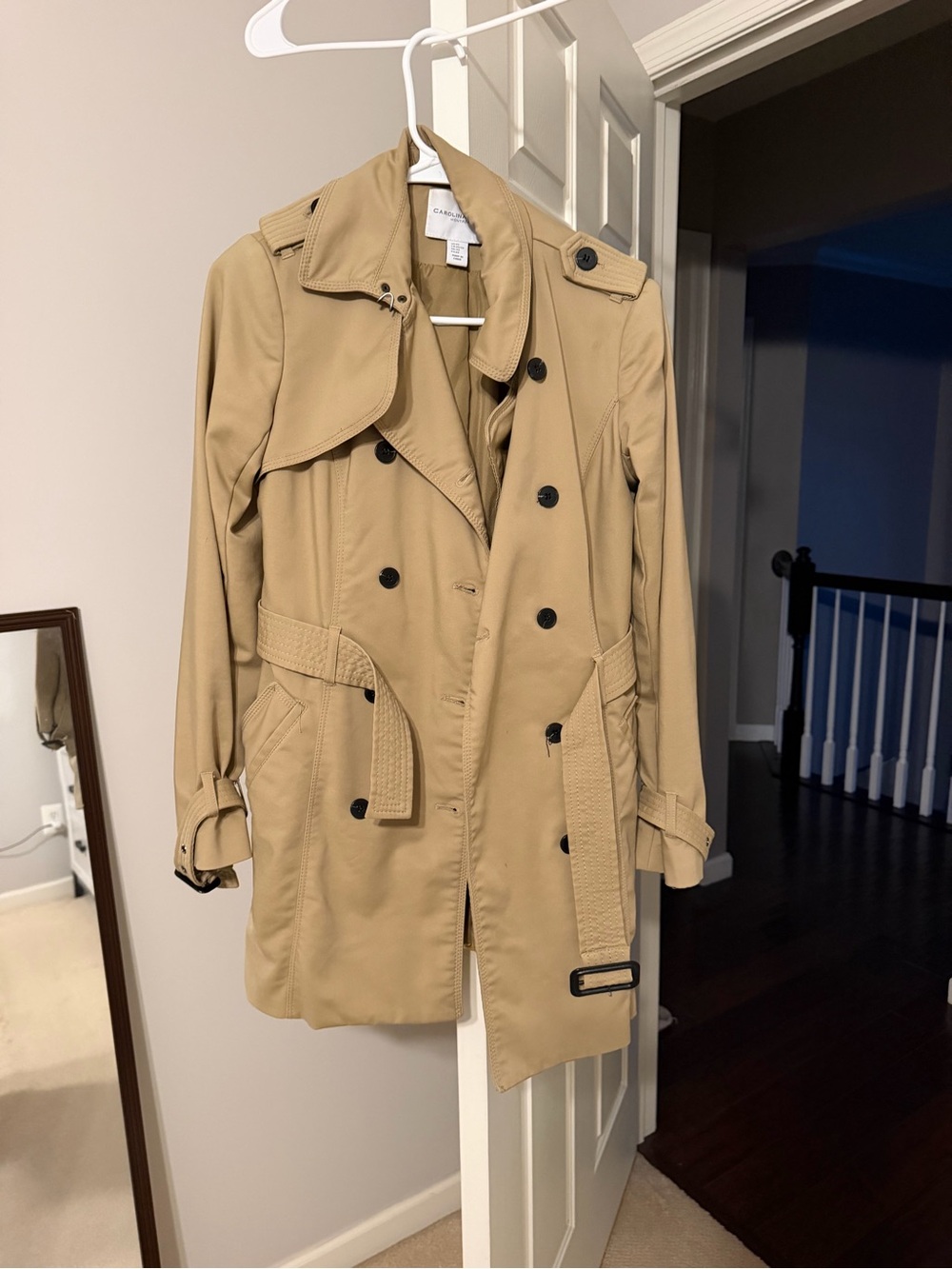 Carolina Belle Khaki Trench Coat with Belt